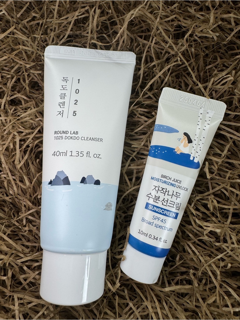 ROUND LAB 1025 Dokdo Cleanser & Birch Juice Sunscreen SPF 45 Mini Duo